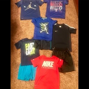 9 piece Lot boys 8-10 dri fit